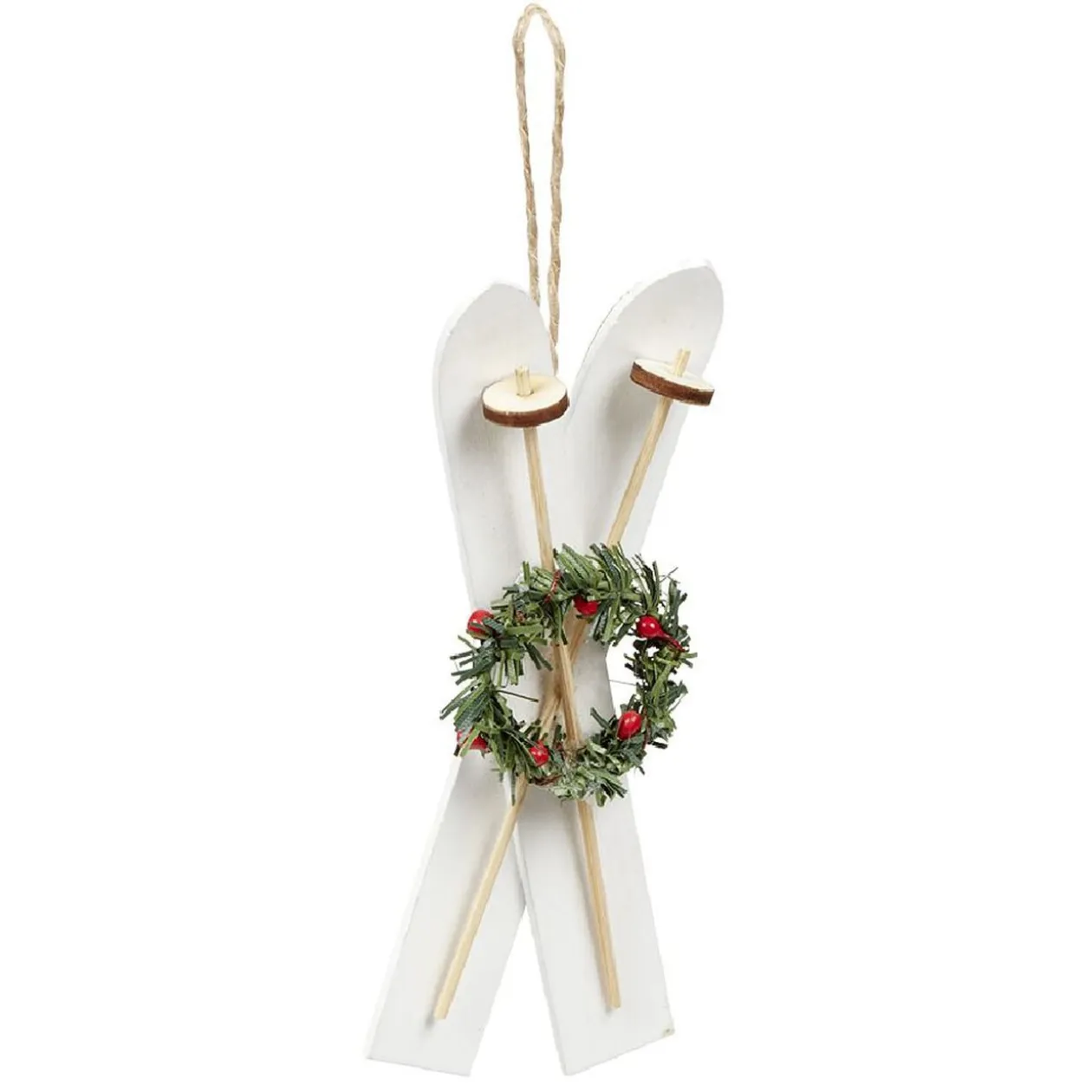 Ski en bois à suspendre Noël