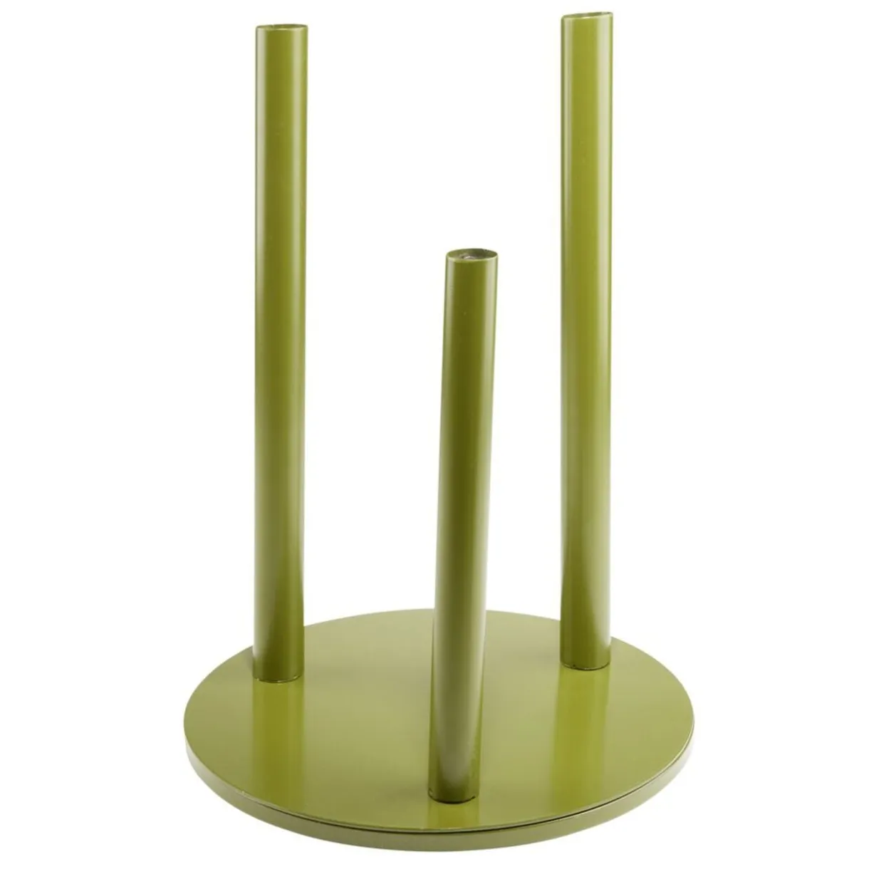 Socle repose-fleur 3 tiges métal vert olive Ø29,5xH40,5cm < Gifi Clearance
