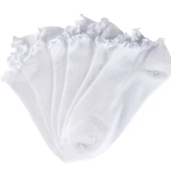 Socquettes femme blanches bord froufrou 3 paires (T35/38 ou 39/42)