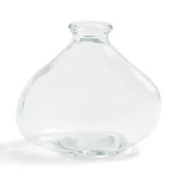 Soliflore dame jeanne verre transparent Ø11xH9,5cm