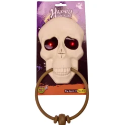 Sonnette tête de mort son et lumière L14X4XH29 cm