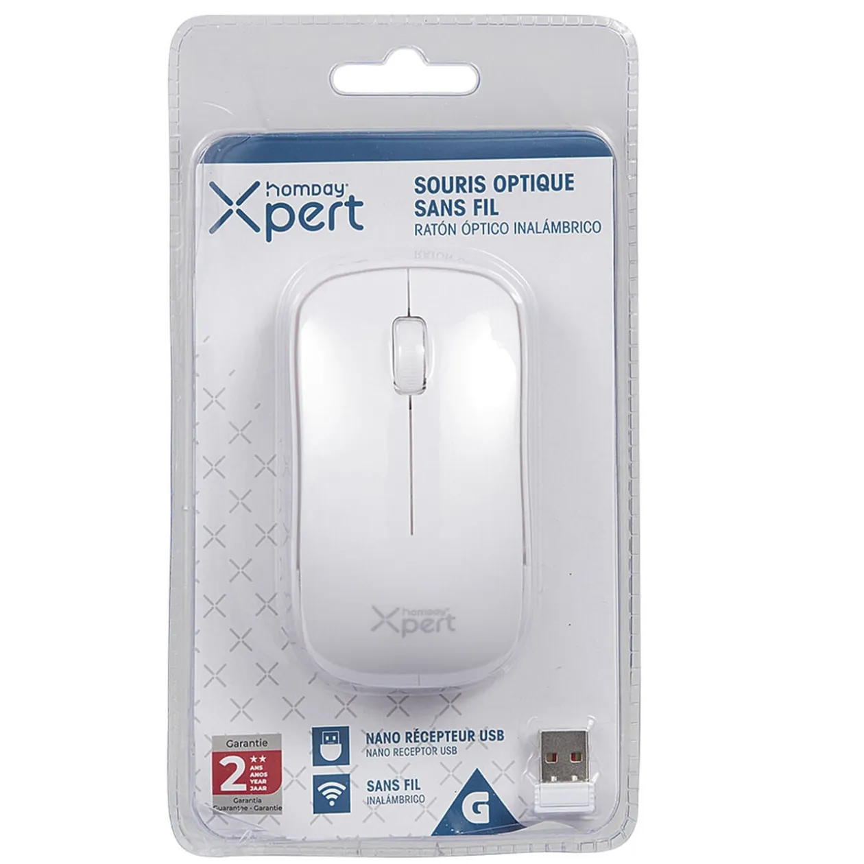 Souris optique sans fil Homday Xpert blanc