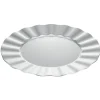 Sous-assiette bord ondulé Ø33 cm argenté