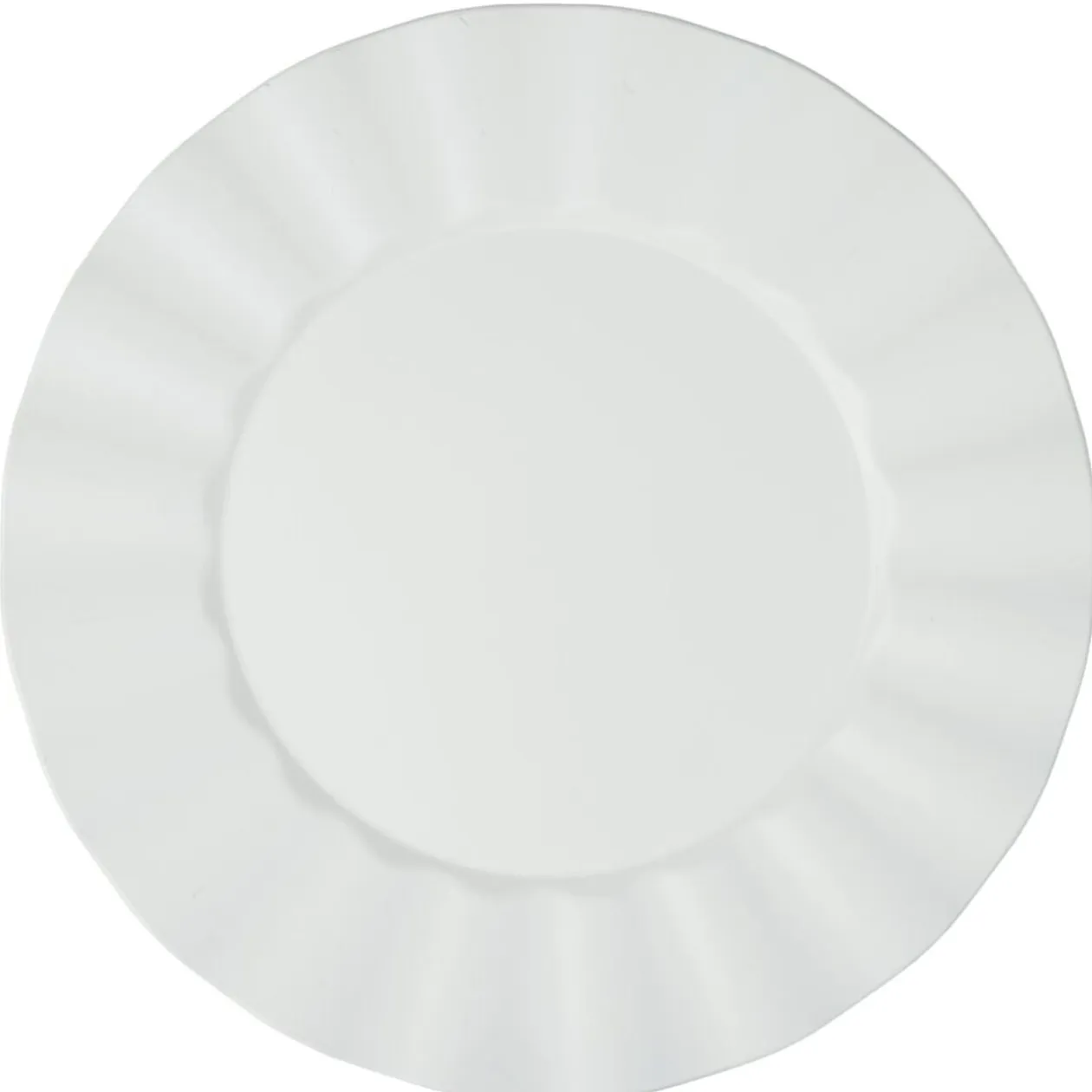 Sous-assiette bord ondulé Ø33 cm blanc