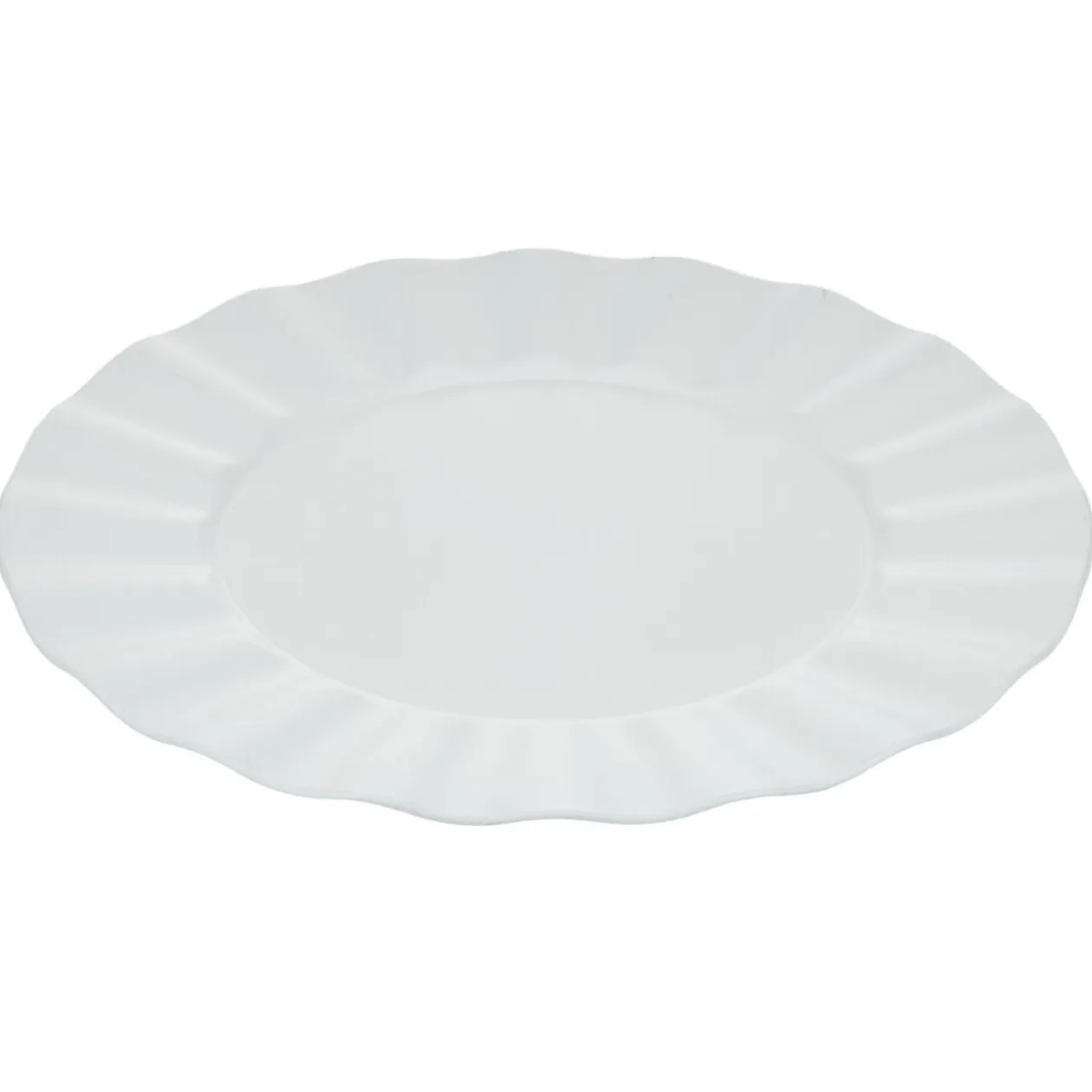 Sous-assiette bord ondulé Ø33 cm blanc