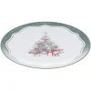 Sous-assiette imprimé contour vichy et branche de houx Ø33 cm vert < Gifi Discount