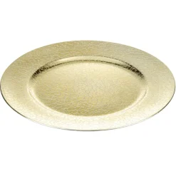 Sous-assiette motif croco Ø33 cm doré < Gifi Best