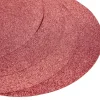 Sous-assiette plastique réutilisable x4 rouge métallisé Ø34cm