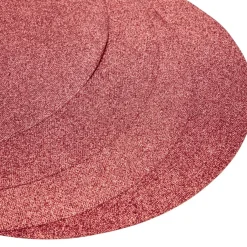 Sous-assiette plastique réutilisable x4 rouge métallisé Ø34cm