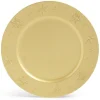 Sous assiette ronde doré rebord flocon Ø33cm