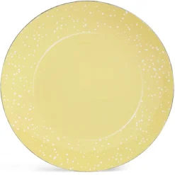 Sous assiette ronde plastique doré et blanc Ø33cm