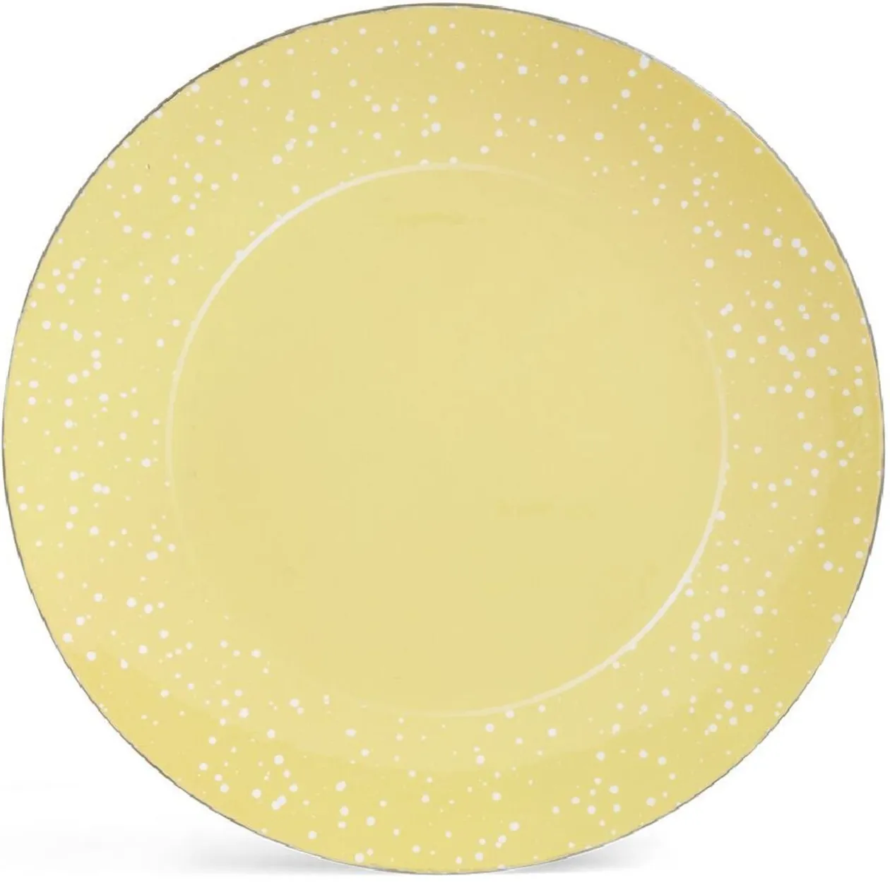 Sous assiette ronde plastique doré et blanc Ø33cm