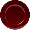 Sous assiette ronde plastique rouge Ø33 cm < Gifi