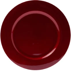 Sous assiette ronde plastique rouge Ø33 cm < Gifi