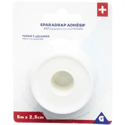 Sparadrap adhésif en coton L500x2,5cm blanc < Gifi Sale