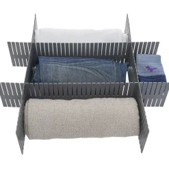 Séparateur de tiroir plastique gris modulable L44xH10cm < Gifi New