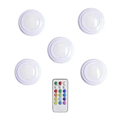 Spot LED x5 RGB avec télécommande Ø6,8cm < Gifi Sale