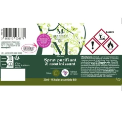 Spray purifiant et assainissant Mességué 45 huiles essentielles bio 30ml < Gifi