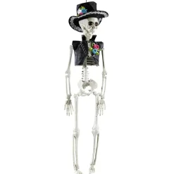 Squelette homme esprit mexicain Halloween à suspendre H40cm < Gifi