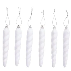Stalactite floquée x6 à suspendre (2 modèles)