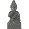 Statue Bouddha de la sagesse résine gris foncé
