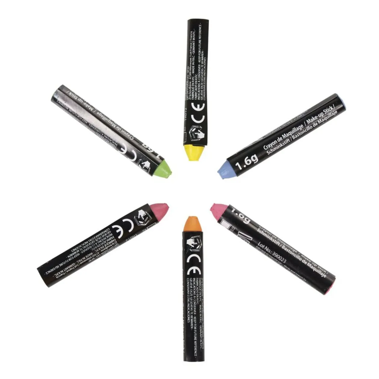 Stick de maquillage pour enfants fluo x6