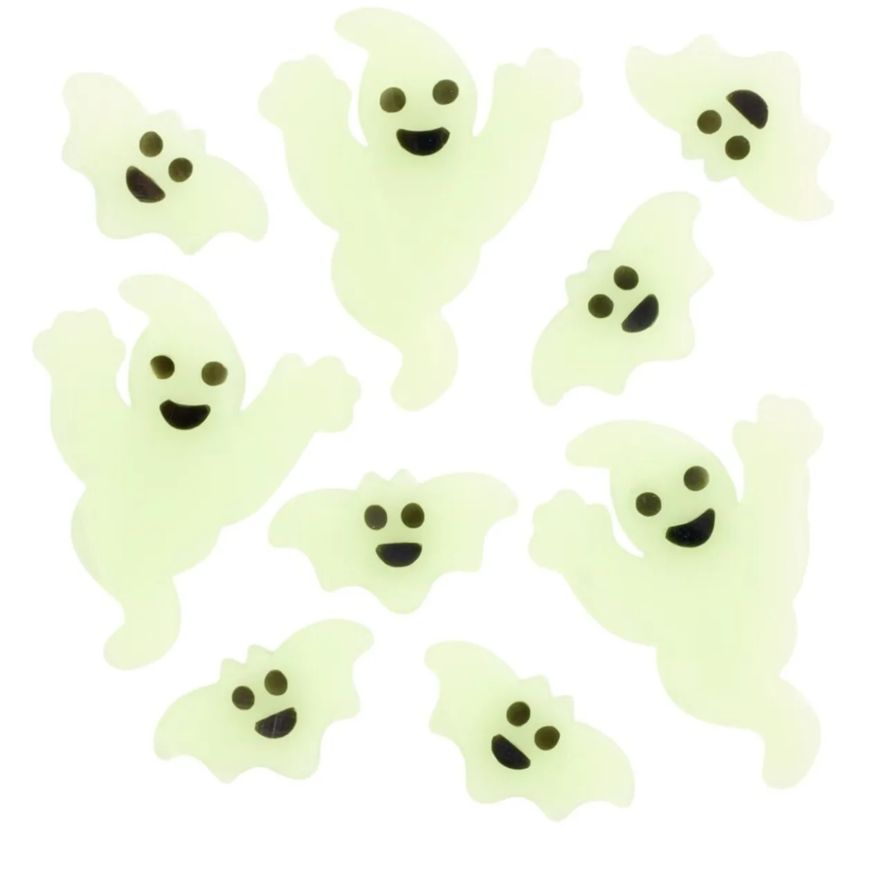 Sticker autocollant Halloween gel phosphorescent plache 20x20cm (3 modèles)