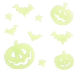 Sticker autocollant Halloween gel phosphorescent plache 20x20cm (3 modèles)