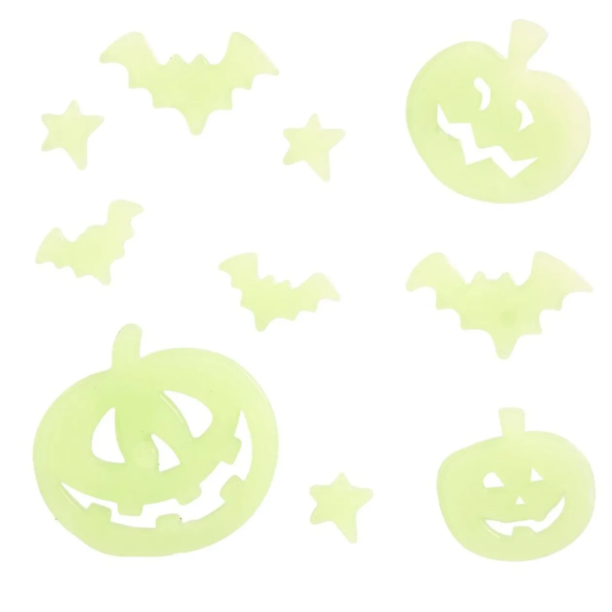 Sticker autocollant Halloween gel phosphorescent plache 20x20cm (3 modèles)