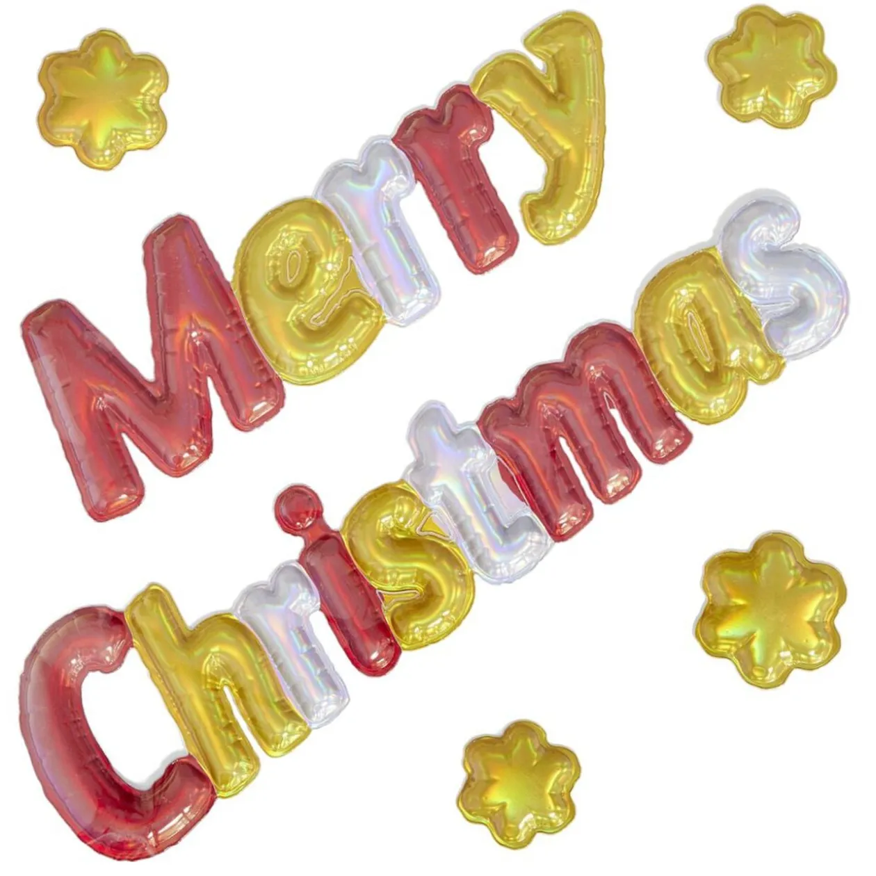 Sticker 3D fenêtre et mur Merry Christmas