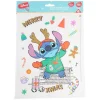 Sticker Disney Stitch Merry Xmas adhésif repositionnable pour fenêtre et mur < Gifi Discount
