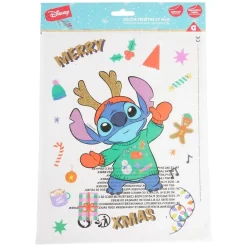 Sticker Disney Stitch Merry Xmas adhésif repositionnable pour fenêtre et mur < Gifi Discount