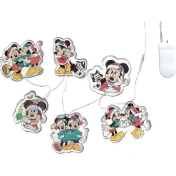 Sticker gel lumineux Noël Disney Mickey et Minnie pour fenêtre
