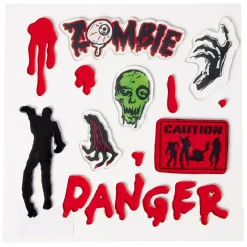 Sticker gel phosphorescent autocollant Halloween x9 < Gifi Online