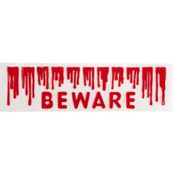 Sticker gel sang rouge dégoulinant et lettres Beware < Gifi Outlet