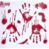 Stickers Halloween empreintes de mains rouges 2 feuillets