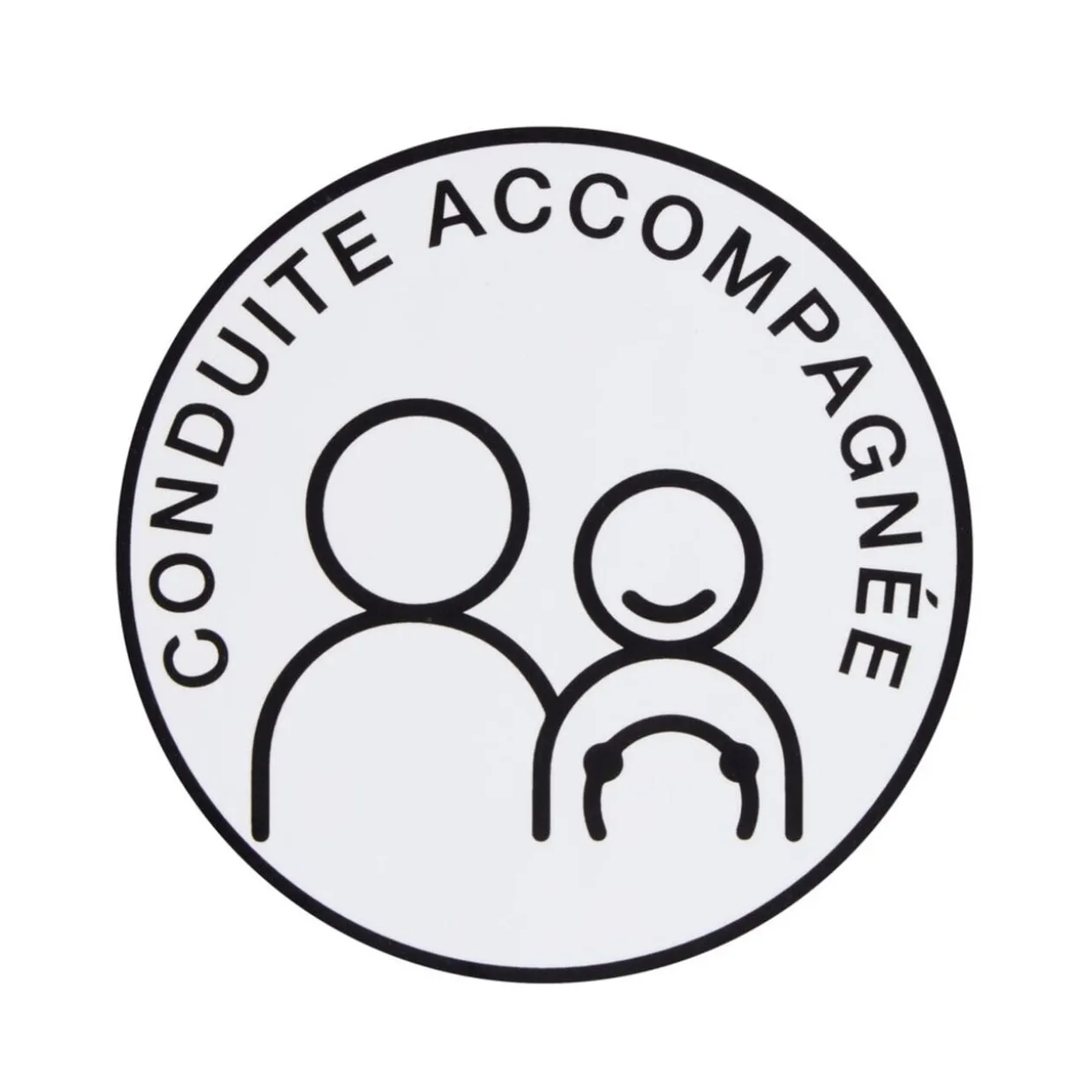 Sticker voiture conduite accompagnée