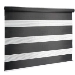 Store enrouleur avec ou sans perçage jour nuit noir 45x160cm