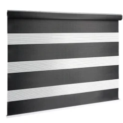 Store enrouleur avec ou sans perçage jour nuit noir 55x160cm