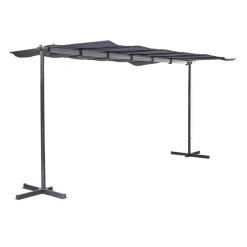 Store inclinable rétractable Aoste noir 375x250xH220cm 9,37m² < Gifi Online
