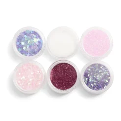 Strass autocollants pour ongles 6 pots paillettes rose violet blanc < Gifi Sale