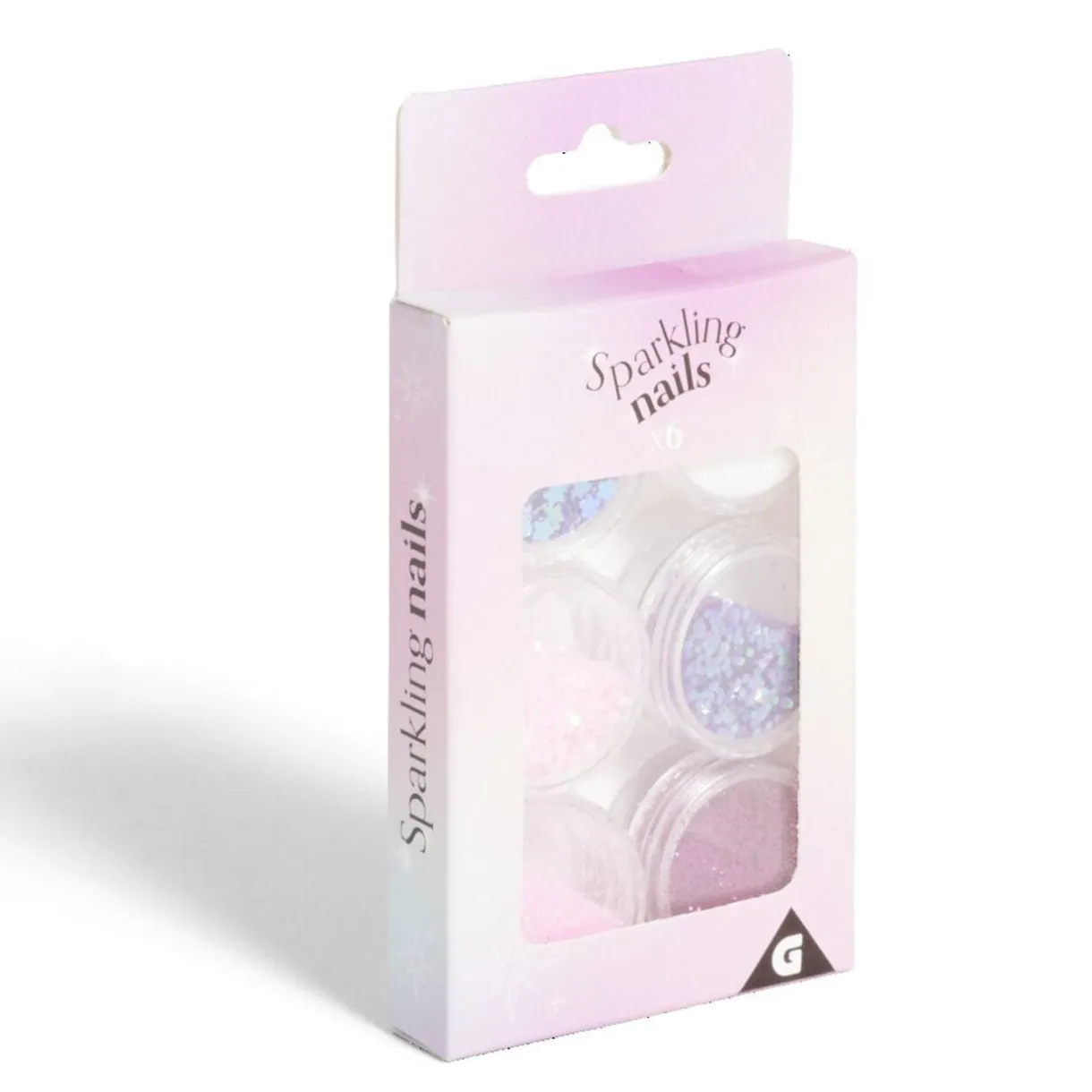 Strass autocollants pour ongles 6 pots paillettes rose violet blanc < Gifi Sale