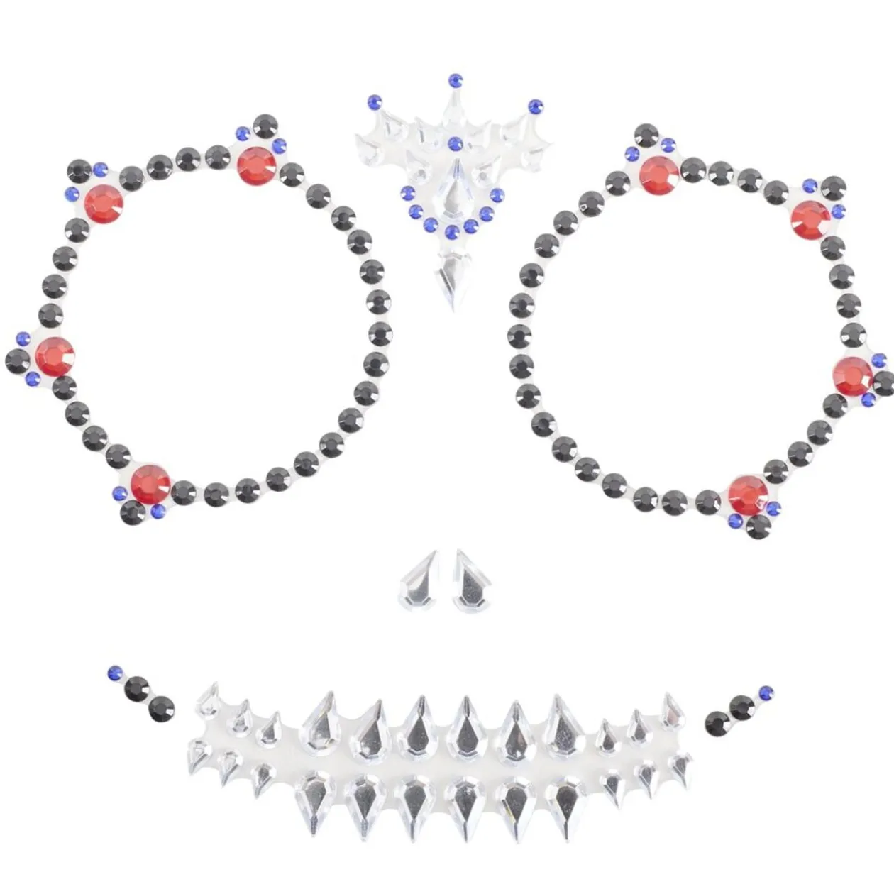 Strass visage Halloween Calavera acrylique autocollant (3 modèles)