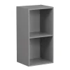 Structure Box Cube 2 cases 35x30x70cm bois gris