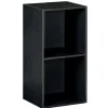 Structure Box Cube 2 cases 35,2x30x69,2cm bois noir < Gifi Outlet