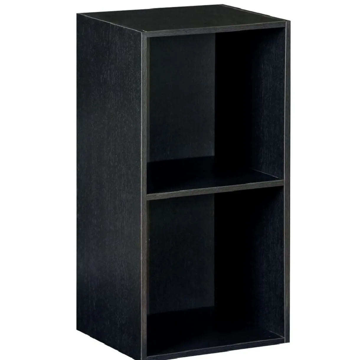 Structure Box Cube 2 cases 35,2x30x69,2cm bois noir < Gifi Outlet