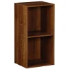 Structure Box Cube 2 cases 35,2x30x69,2cm bois marron < Gifi Hot
