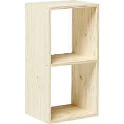Structure Box Cube 2 cases 35x30x70cm pin naturel