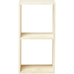 Structure Box Cube 2 cases 35x30x70cm pin naturel