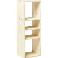 Structure Box Cube 3 cases 35x30x105cm pin naturel < Gifi Hot